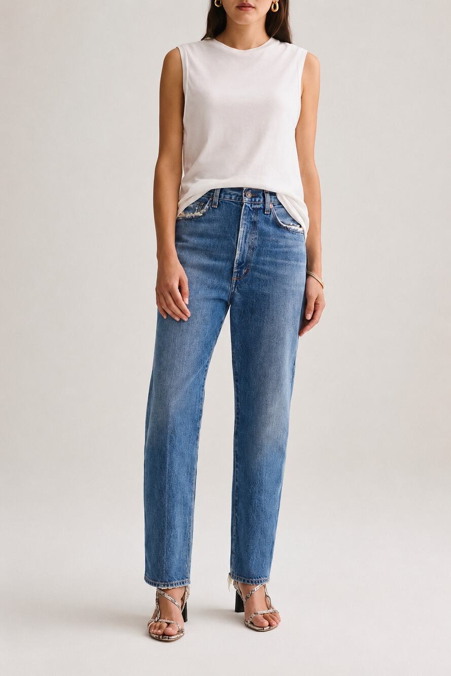AGOLDE 90s Jeans Showcase Mid Rise Loose Straight Leg Blue Size 27